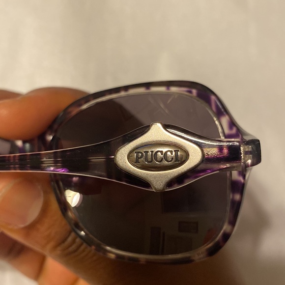VINTAGE PUCCI BEAUTIFUL PURPLE & SILVER COLOR SUNGLASSES - Picture 4 of 8